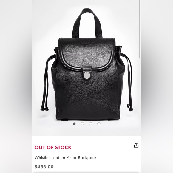 Whistles Leather Astor Backpack - Picture 5 of 11